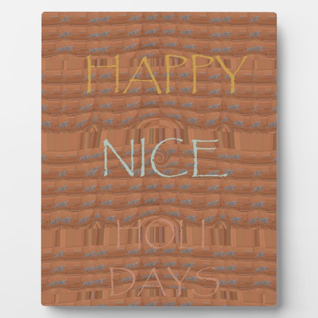 Plaque Photo Happy Holidays Zebra Art Print (Devant)