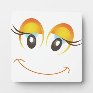 PLAQUE PHOTO HEUREUSE FILLE FACE