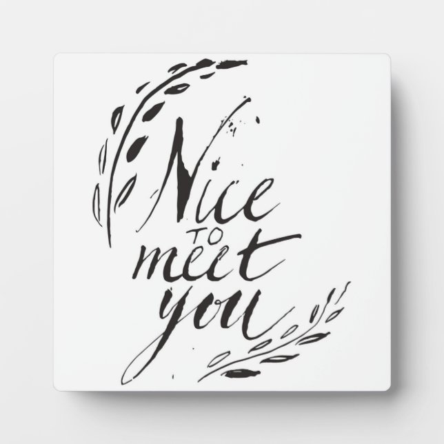 Plaque Photo Heureux de vous rencontrer  (Devant)
