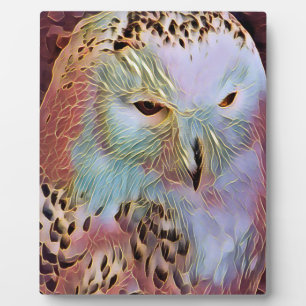 PLAQUE PHOTO HIBOU