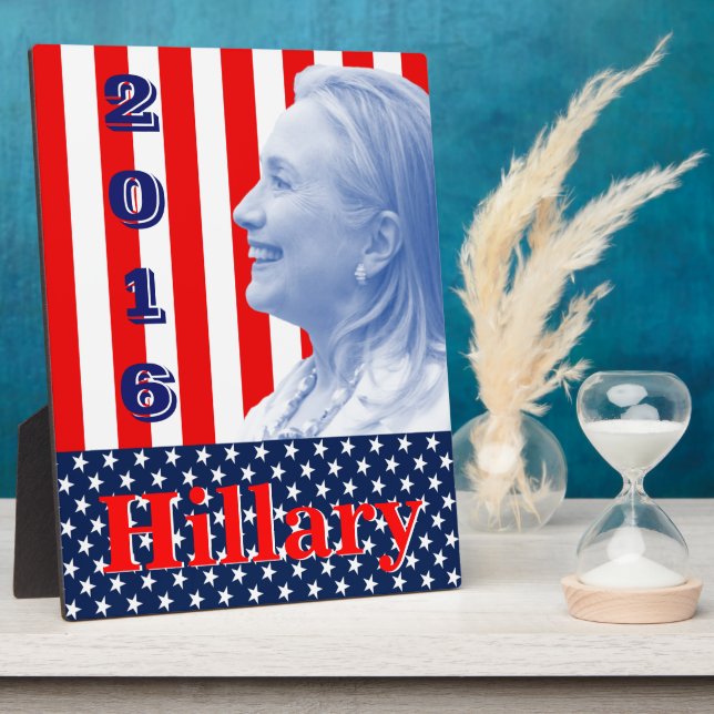 Plaque Photo Hillary 2016 (Côté)