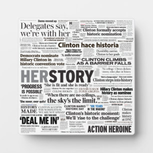 Plaque Photo Hillary 2016 - Classement historique