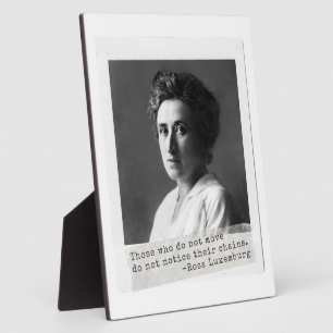 Plaque Photo Histoire des femmes : Rosa Luxembourg Citation sur