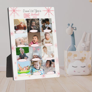 Plaque Photo Hiver Conederland Baby's 1st Year Photo Collage