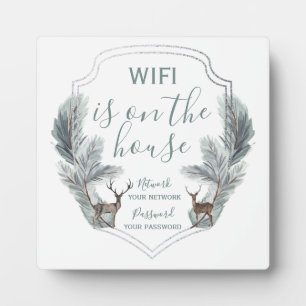 Plaque Photo Hiver Deer WiFi Sur La Maison Invité