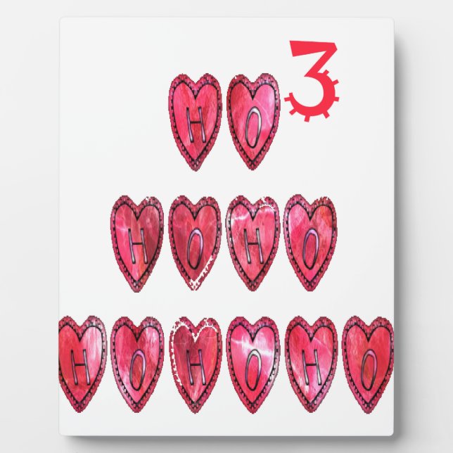 Plaque Photo Ho Ho Ho Collection Coeurs. (Devant)