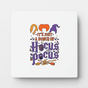 Plaque Photo Hocus Pocus Halloween Sorcières Chaudron Balai Cha