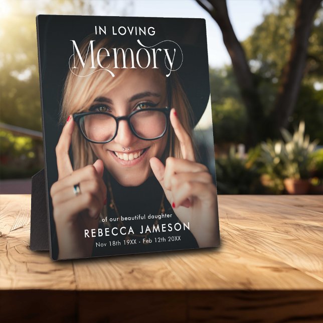 Plaque Photo Hommage à la photo commémorative "In Love Memory" (Créateur téléchargé)