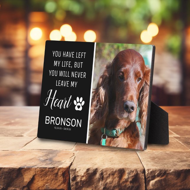 Plaque Photo Hommage à l'animal de compagnie | Souvenir de chie (Créateur téléchargé)