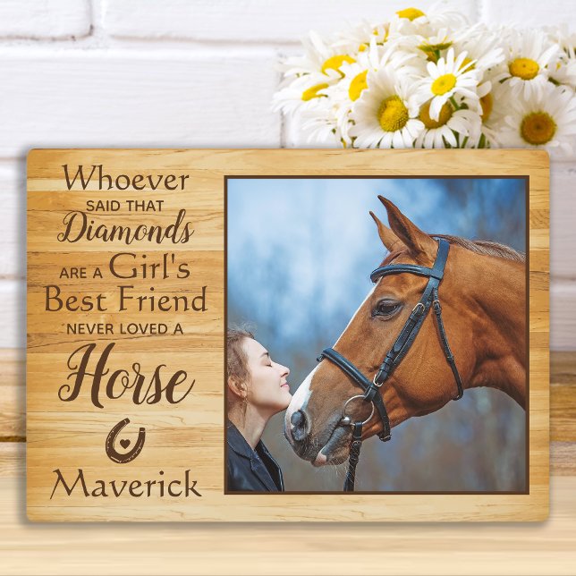 Plaque Photo Horse Lover Girl's Best Friend Keepsaké Photo (Créateur téléchargé)