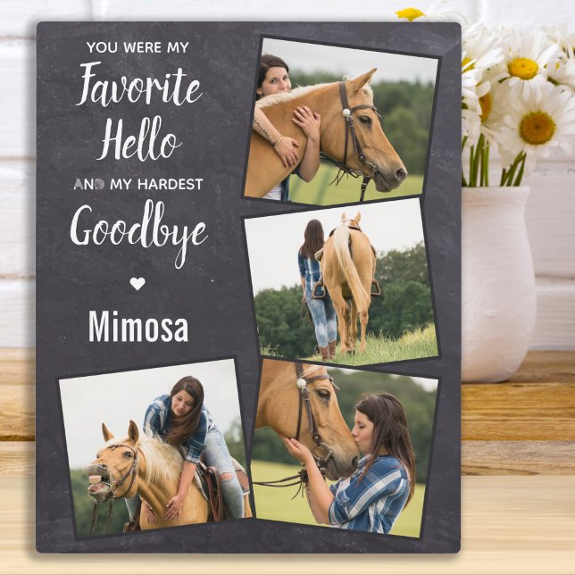 Plaque Photo Horse Memorial 4 Photo Collage (Créateur téléchargé)