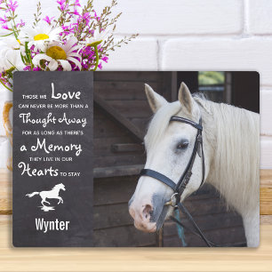 Plaque Photo Horse Memorial Keepsaké - Sympathy Horse Photo