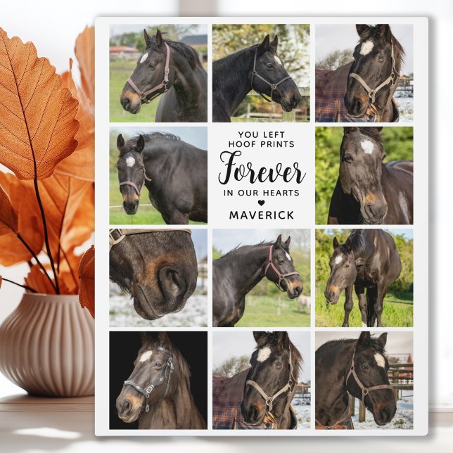 Plaque Photo Horse Memorial Personnalisé Animaux de compagnie P (Créateur téléchargé)