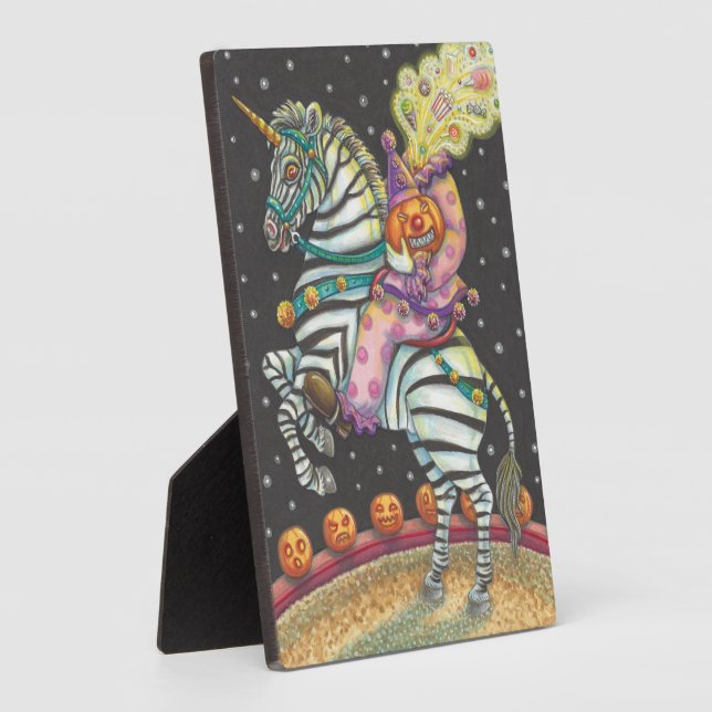 PLAQUE PHOTO HORSEMAN SLEEPY HOLLOY CIRCUS FERWN ZEBRA (Côté)