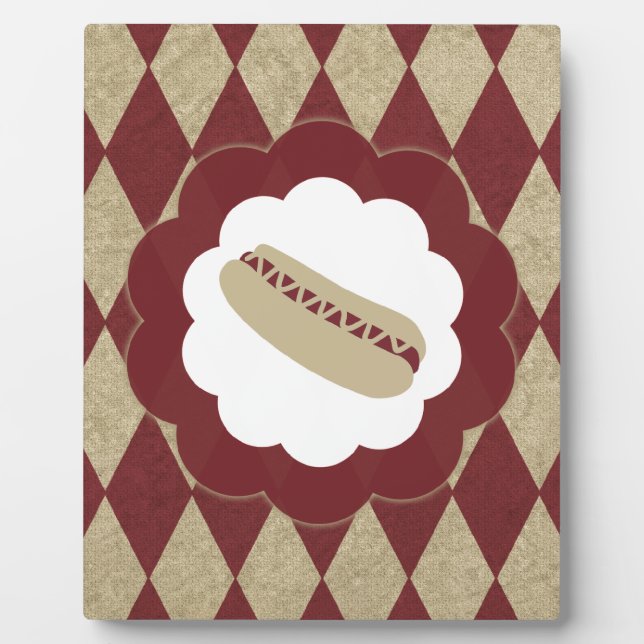 Plaque Photo hot dog diamonds (Devant)