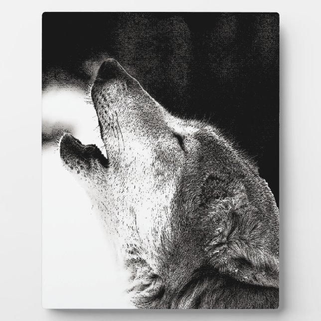 Plaque Photo Howling Wolf (Devant)