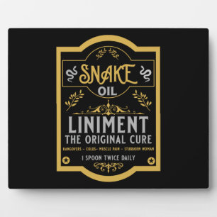 Plaque Photo Huile de serpent blanc sauvage de Cowboy