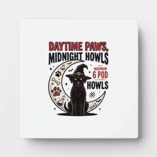Plaque Photo Hurlements de chien Halloween minuit