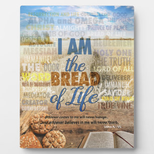 Plaque Photo I am the bread of life, Jesus said