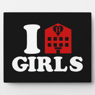 Plaque Photo I Love Hotel Girls