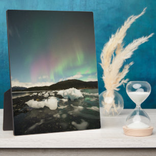 Plaque Photo Iceberg Aurora