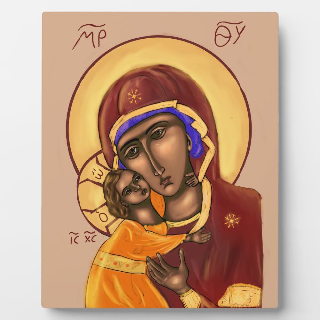 Plaque Photo Icon of the Mother of God (Devant)