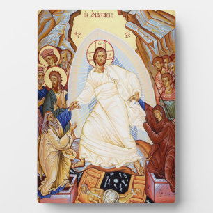 Plaque Photo Icône orthodoxe de l'Anastasis Résurrection