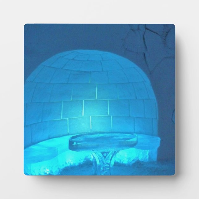 Plaque Photo Igloo room at Hotel de Glace, Québec, Canada (Devant)