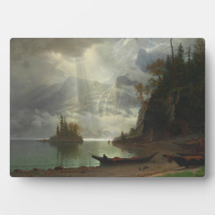 Plaque Photo Île dans le lac (huile sur toile)