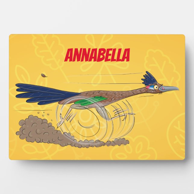 Plaque Photo Illustration amusante de la caricature d'oiseau du (Devant)