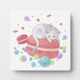 Plaque Photo Illustration Chat & Sweets