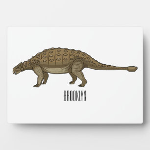 Plaque Photo Illustration d'Ankylosaurus