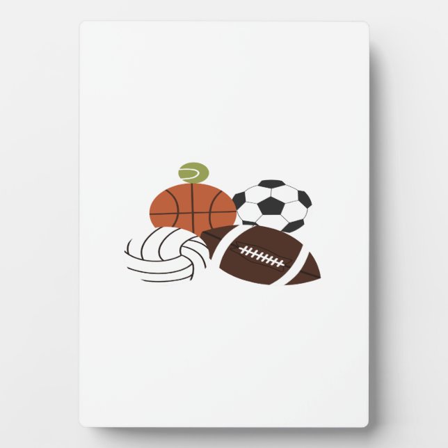 Plaque Photo illustration de balle de sport (Devant)