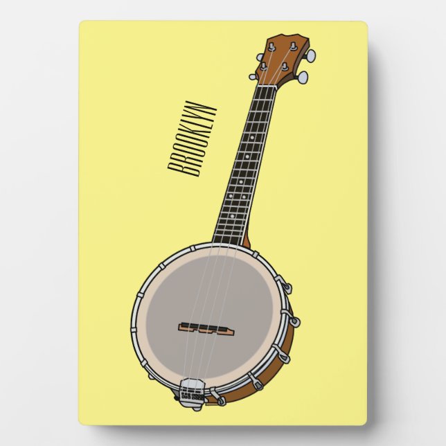 Plaque Photo Illustration de Banjo (Devant)