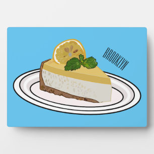 Plaque Photo Illustration de citron cheesecake