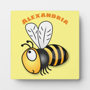 Plaque Photo Illustration de dessin animé d'abeilles joyeux