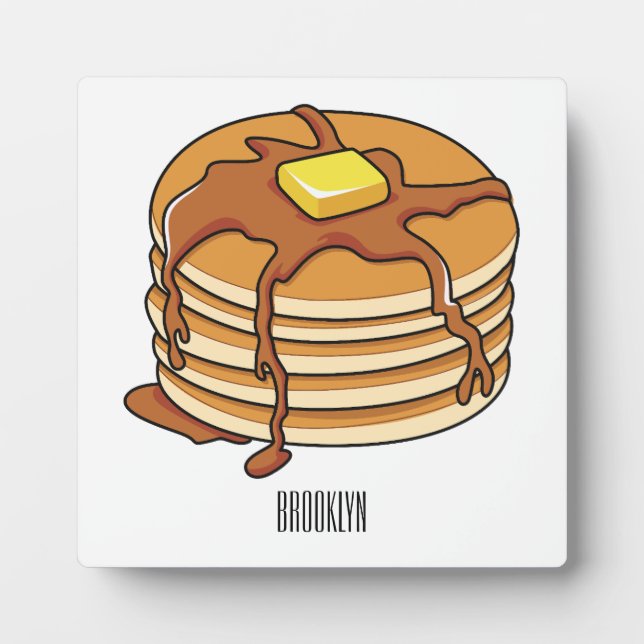 Plaque Photo Illustration de dessin animé de Pancake (Devant)