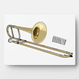 Plaque Photo Illustration de dessin animé de Trombone