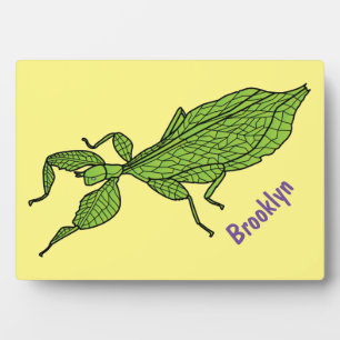 Plaque Photo Illustration de dessin d'insecte des feuilles vert