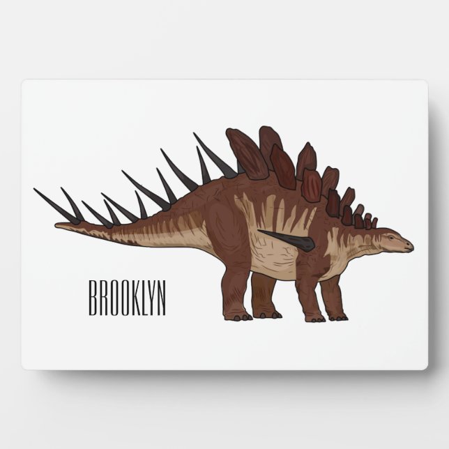Plaque Photo Illustration de Kentrosaurus (Devant)
