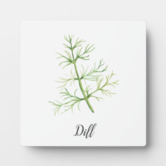 Plaque Photo Illustration de l'aquarelle d'herbe de moulage (Devant)
