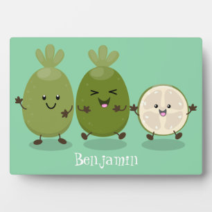 Plaque Photo Illustration de mignonne guava feijoa