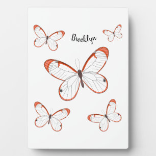 Plaque Photo Illustration de papillon en verre