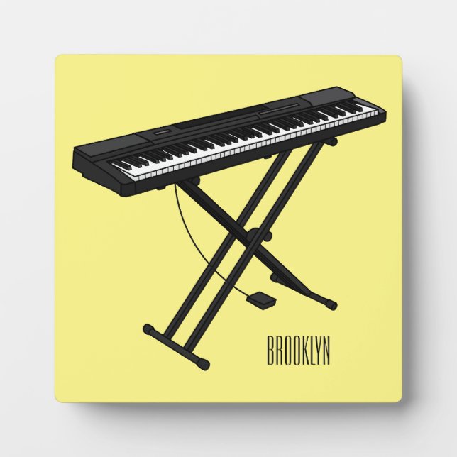 Plaque Photo Illustration de piano clavier (Devant)