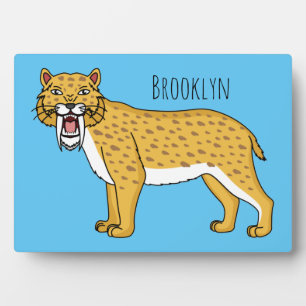 Plaque Photo Illustration de tigre à dents de sabre