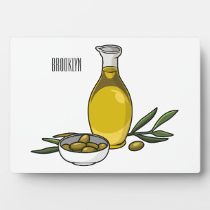 Plaque Photo Illustration d'huile d'olive