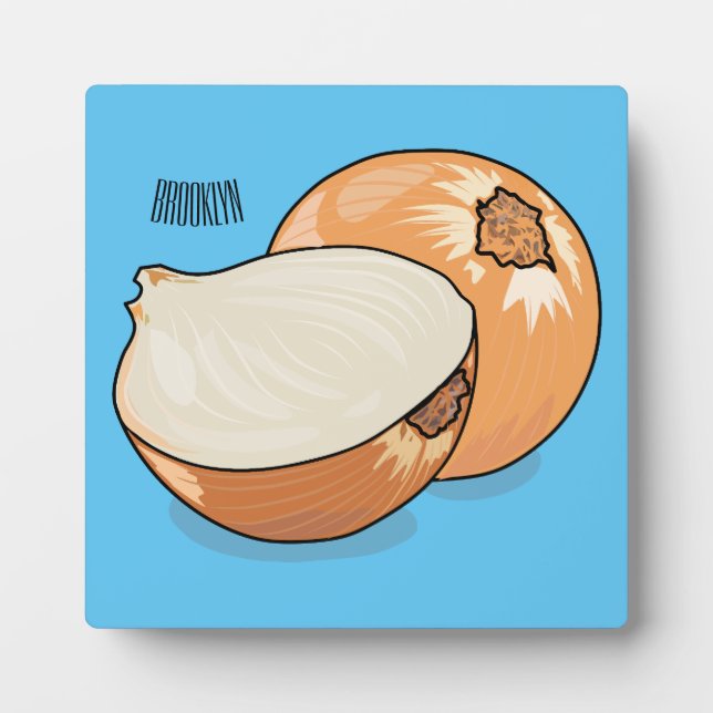 Plaque Photo Illustration d'oignon (Devant)