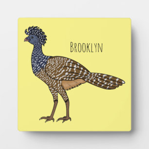 Plaque Photo Illustration d'oiseau de curassow