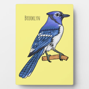 Plaque Photo Illustration d'oiseau de jay bleu