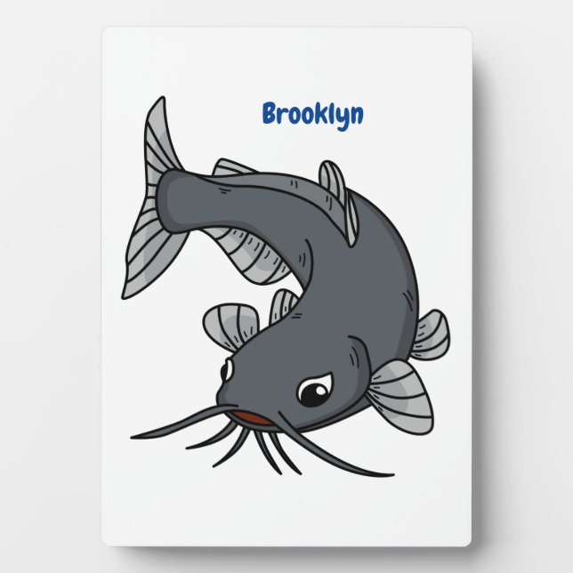 Plaque Photo Illustration du poisson-chat mignon (Devant)